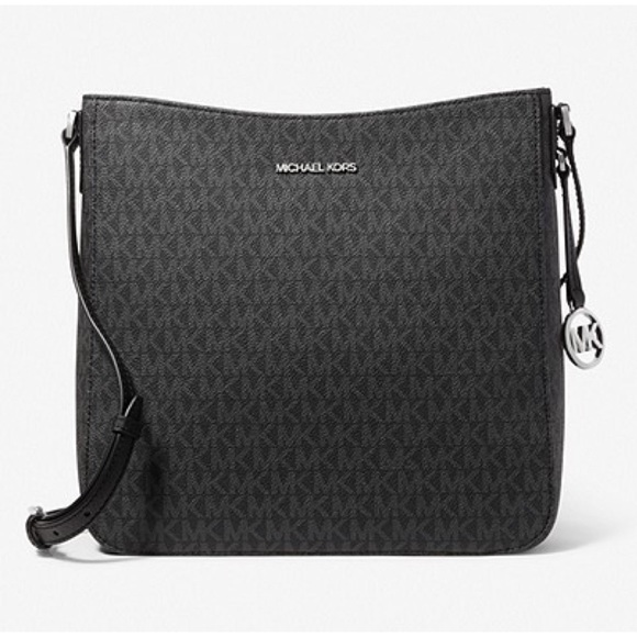 MICHAEL Michael Kors Handbags - Michael Kors Jet Set Travel Large Logo Messenger Bag - Black